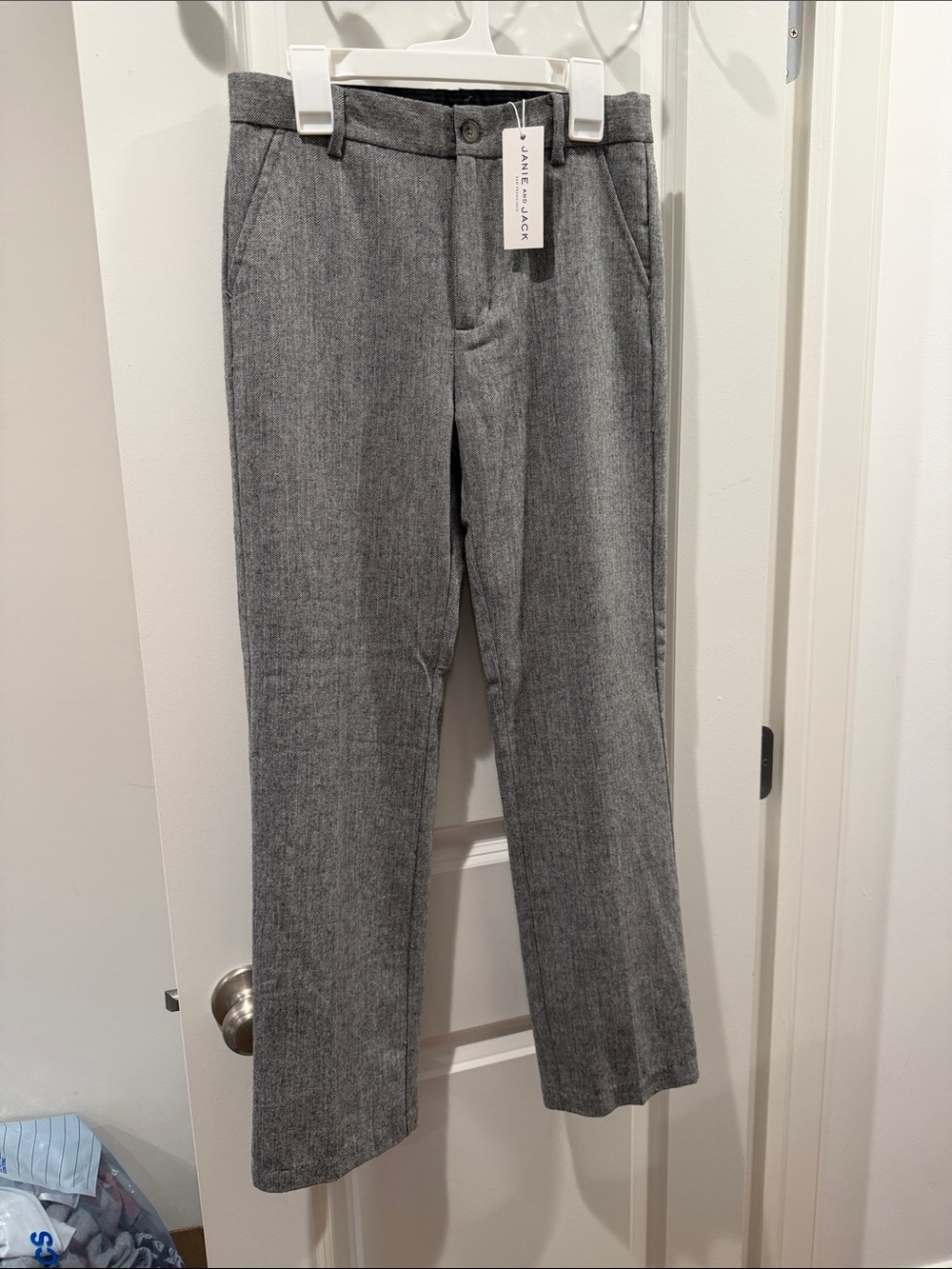Janie and Jack boys Gray Tweed Trousers size 12 NWT